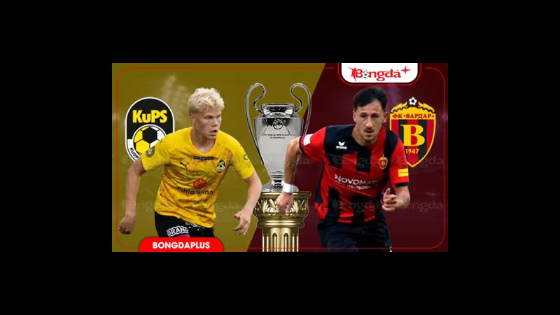 Cầu thủ KuPS và Vardar đấu tranh gay gắt trên sân cỏ Cầu thủ KuPS và Vardar đấu tranh gay gắt trên sân cỏ